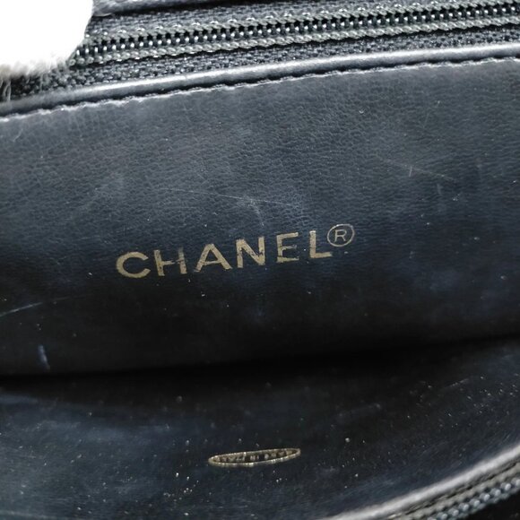 789835BY (EH) Authentic Chanel Shoulder Black Caviar Skin Luxury Vintage Designe - Picture 7 of 9